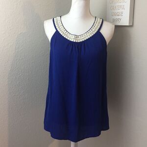 Banana Republic Royal Blue Beaded Tank